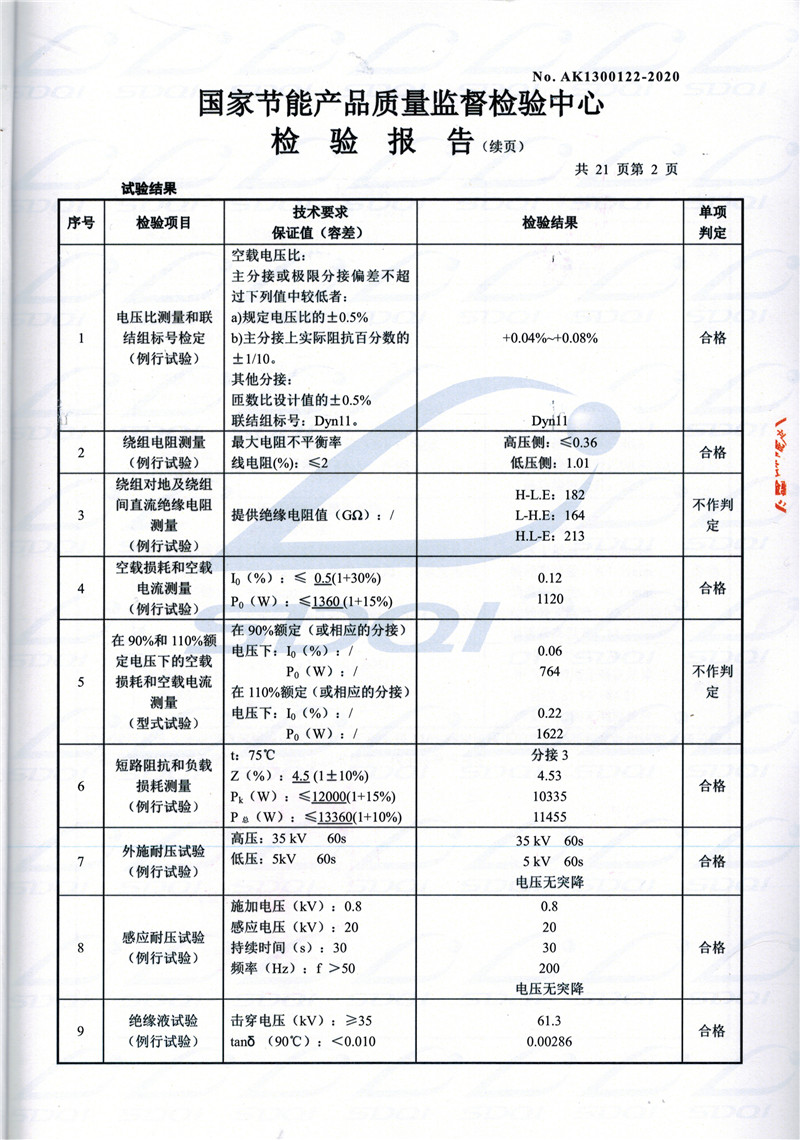 高低压试验报告-S11-1250海西直辖海西直辖海西直辖油浸式变压器-2.jpg